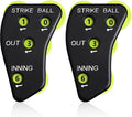 Deekin 4 Wheel Baseball Umpire Clicker - Black Scorekeeper Indicator for Outs & Innings Tracking