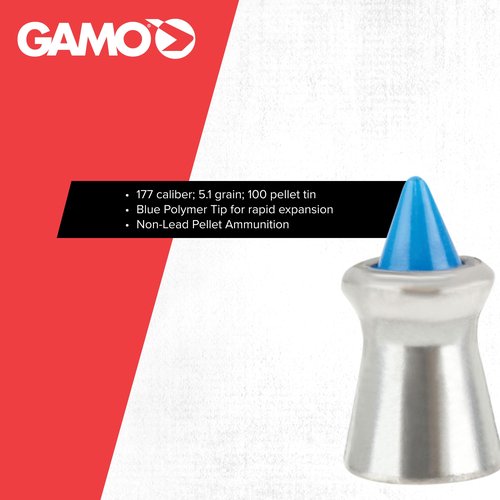 Gamo 632270254 PBA Blue Flame Pellets .177 Caliber, 100 Count