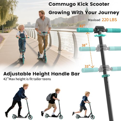 Kick Scooter for Kids & Adults - CPSC Certified Foldable Lightweight Design | 8-Inch Wheels, 240 LBS Max Load