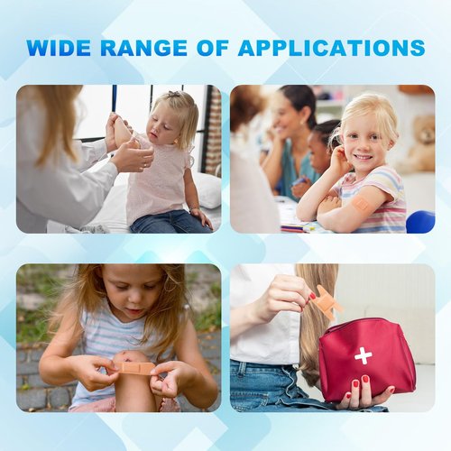 Bandages Variety Pack - 800 Pcs Assorted Bandages Bulk, Large Adhesive Fingertip Bandage, Waterproof Bandage Breathable for First Aid and Protect Wounds (10 Styles)