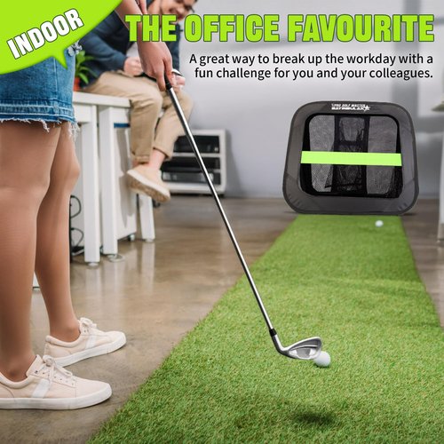 BAYINBULAK 2 in 1 Golf Chipping Practice Net Backyard Driving 2.5'×2.5' Golf Accessories for Men Women Souvenirs, 1 Pack