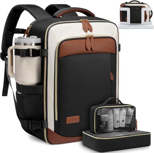 LOVEVOOK 40L Travel Backpack - Water Resistant Carry-On Bag with 3 Packing Cubes | Fits 17.3 Inch Laptop
