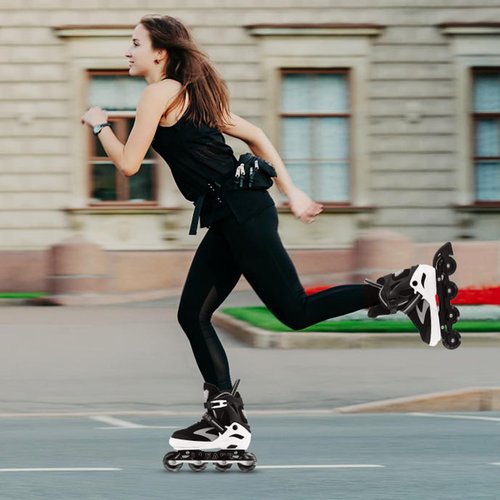 JIFAR Adjustable Inline Skates for Teens and Adults, Light Up Wheels Roller Blades, Large Size for Women 5–8 Men 4–7, Outdoor Inline Skates for Beginners