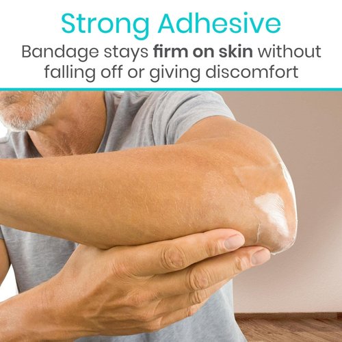 ViveCare Transparent Film Dressing - Waterproof Adhesive Bandage 4" x 10 Yards - Tattoo Aftercare Wrap for Recovery, Swim, Shower - Clear Wound Care Dressing Tape - Protective Medical Grade Film Cover