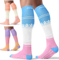 FITRELL Compression Socks for Men & Women - 20-30mmHg Circulation Support - 3 Pairs