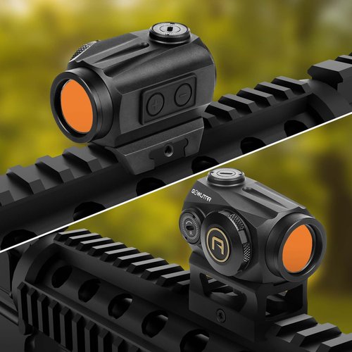 GOWUTAR HHC-B22 Red Dot Sight for Rifles - 3 MOA Compact Shake Awake Reflex Optic for Picatinny Rails, 1x20mm Durable Rifle Scope with Absolute Co-Witnes Riser & Low Mount