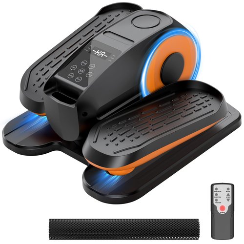 Under Desk Elliptical Machine with Remote Control, 12-Speed Electric Leg Exerciser for Home & Office, Quiet Portable Pedal Exerciser for Adults, Seniors and Everyone Seeking Easy Fitness