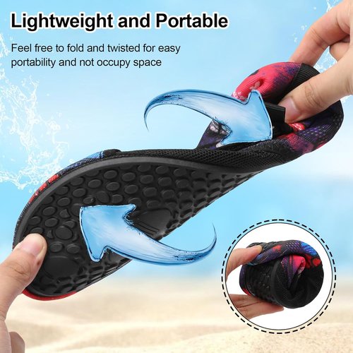 L-RUN Water Shoes - Quick-Dry Anti-Slip Aqua Socks for Beach, Swimming, Surfing & Yoga | Unisex