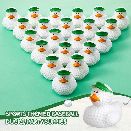 Deekin Rubber Ducks - 2 Inch Bulk Sport Party Favors | Perfect for Team Events & Birthday Celebrations (12 Pcs, Golf)