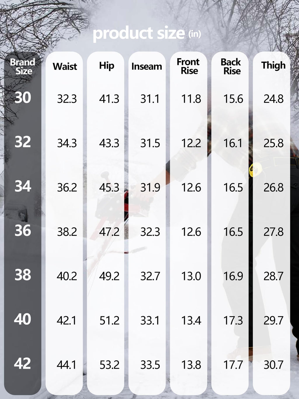 Yevtzl Men's Fleece Lined Hiking Cargo Pants, Snow Ski Winter Insulated Work Pants Mens Tactical Pant for Camping Safari with Pocket (US, Numeric, 34, Regular, Regular, Black)