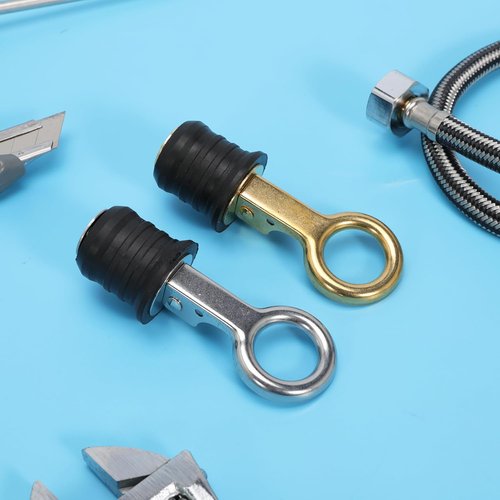 Boat Drain Plug - O-Handle Snap Plug for Easy Installation | Durable Brass & Stainless Steel