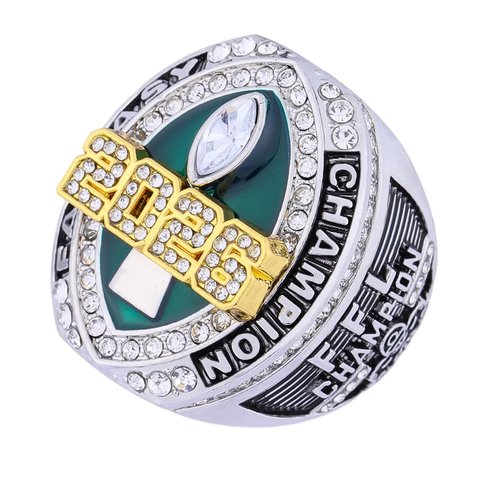 guancrown Fantasy Football Ring 2026 Award Prize Trophy Sports Winner MVP FFL Ring (Ring and Stand, Size 12)