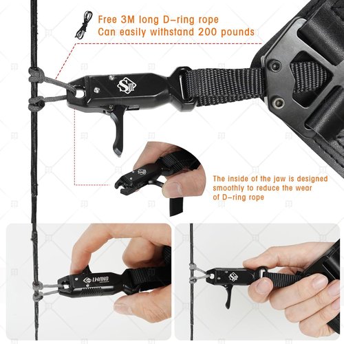 LWANO Archery Compound Bow Release Aids Trigger 360° Adjustable Wristband Release Aids for Adults Youth Kids Hunting Shooting Accessories