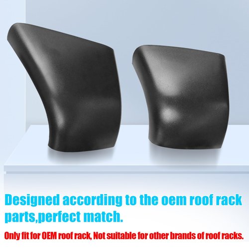 Jaronx Compatible with Tesla Model Y Roof Rack Cover Rail End Shell 2020-2023, 4PCS Roof Rack Luggage Cross Bar Covers for Tesla Model Y Replace 1518242-00-B 1518243-00-A 1518249-00-B 1518250-00-A