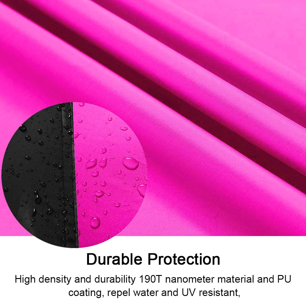 Roctee Bicycle Cover Waterproof Wind Rain Snow Proof Outdoor Mountain Bike Road Travel Bike Cycle Covers With Storage Bag, 78.7''(L) * 27.6''(W) * 43.3''(H) For XL Size (Black & Rose)