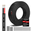 22 Gauge Wire - 2 Conductor Stranded PVC Electrical Cable | 30FT Flexible Tinned Copper for Automotive & Marine LED Lighting