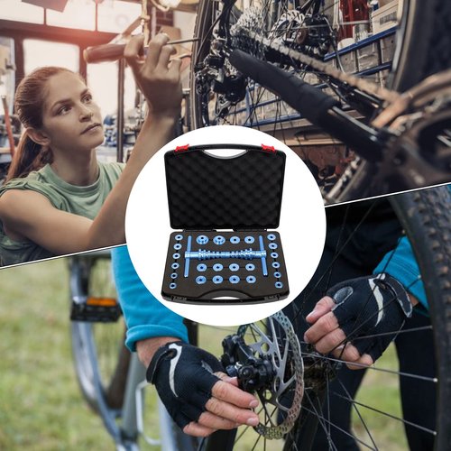 VLUOO Bike Hub Bearing Press Kit, Universal Bicycle Bearing Press Tool, Soft Tail Frame Drift Bearing Tool Kit for Bicycle Repair