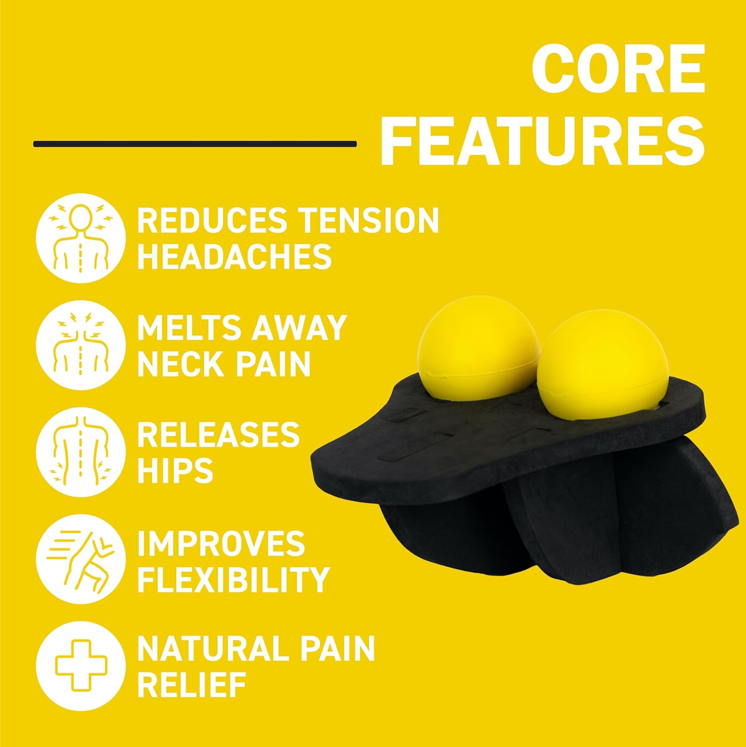 Rolflex KnotStop - Neck Relief Tool for Muscle Knots & Trigger Points | Portable & Effective