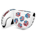 Golf Mallet Putter, Magnetic Closure Premium Leather USA Lucky Clover Golf Club Head Covers Fits for Golf OZ1 MEZZ 1 MEZZ1 MAX Putter