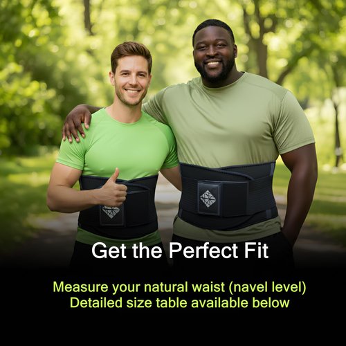 NeoHealth Plus Size Lower Back Brace 4XL - The Most Effective Back Pain Relief for Men & Women, Adjustable Lumbar Support Belt for Injury Prevention, Sciatica, Scoliosis, Herniated Disc