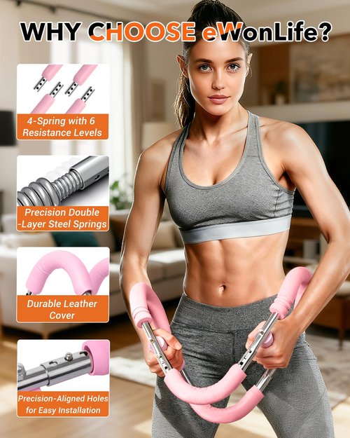Beginner & Advanced Twister Arm Trainer for Women (20-60LB) with 4 Springs, Adjustable Chest & Arm Workout Equipment, Portable Upper Body Strength Trainer, Arm Exerciser, Valentine's Day Gift for Her
