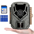 KJK Mini Trail Camera, 36MP 2.7K Game Camera,32GB Memory Card with Night Vision 0.1s Trigger Time Motion Activated 130°Wide-Angle, Waterproof Trail Cam with 2.0” HD TFT Screen