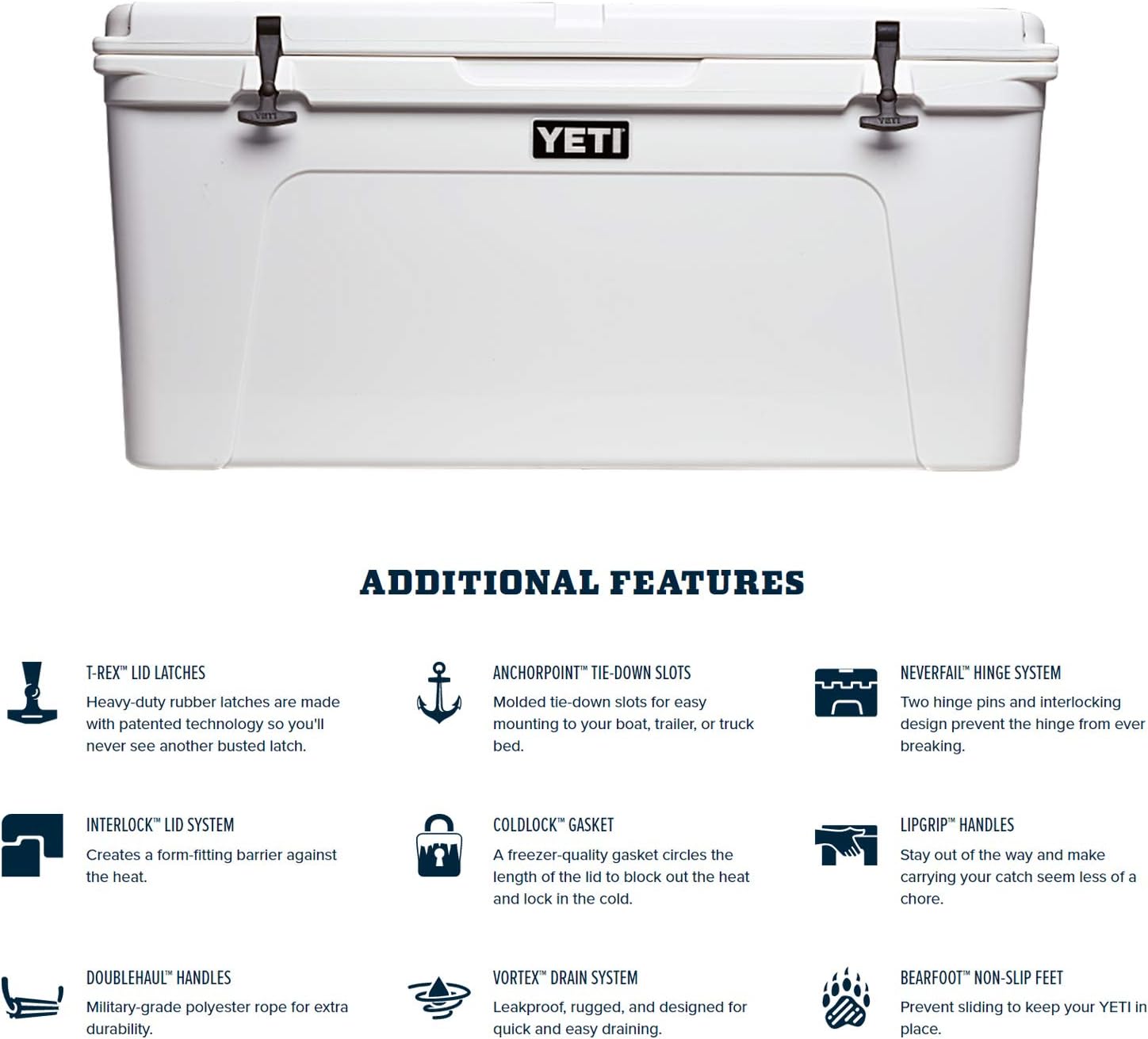 YETI Tundra 125 Hard Cooler - Durable Insulation for Ultimate Ice Retention | Perfect for Outdoor Adventures