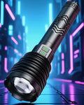 Amzyigou Powerful Flashlights 600000 High Lumens, 10000mAh Battery | 6 Modes with Fast Charge, Super Bright Rechargeable Flashlight IP67 Waterproof & Shock Resistant for Outdoor Activities