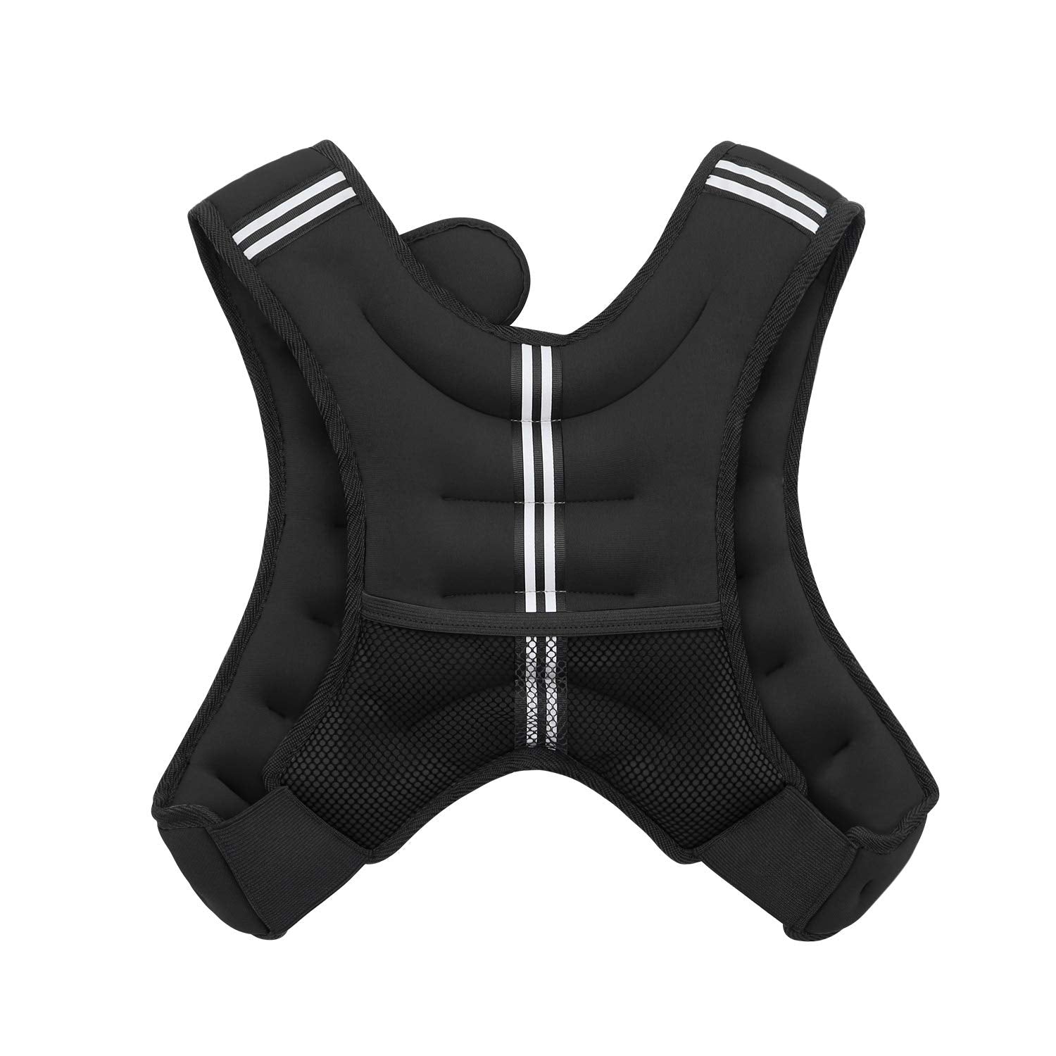 VIVITORY Weighted Vest Workout Equipment, 11lbs/18lbs Body Weight Vest for Men, Women, Strength Training, Running, Fitness, Muscle Building, Weight Loss, Weight lifting (18 lbs, Black)