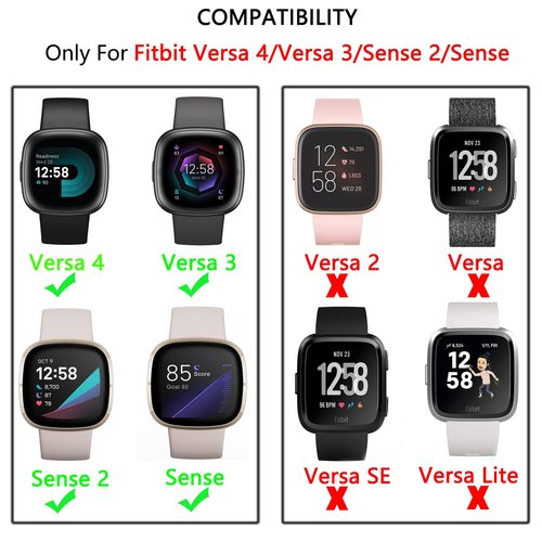 YouthRun Bling Love Clover Bands For Women Compatible With Versa 4/Versa 3/Sense 2/Sense Stainless Steel Adjustable Replacement Strap.