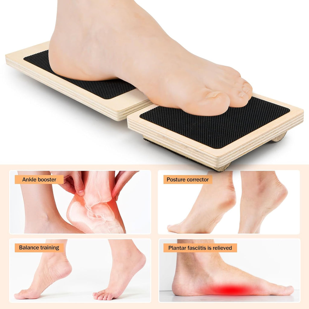 Skiennix Ankle Strengthener | Non-Slip Wood Balance Board for Injury Recovery & Training