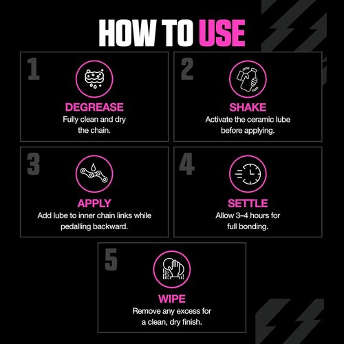 Muc-Off eBike Dry Chain Lube - Premium Bike Chain Oil for Dry Weather - 1.7 fl oz Electric Bike Lubricant