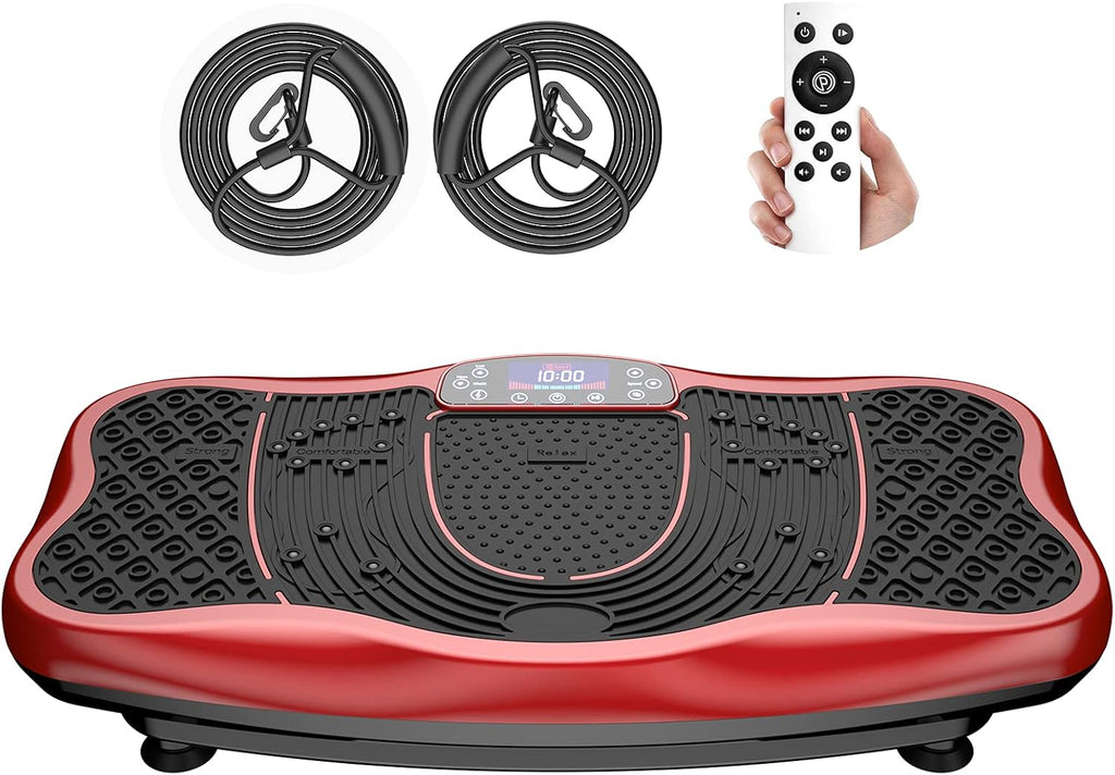 Skiennix Vibration Plate Exercise Machine - Whole Body Workout Platform for Home Fitness | 99 Levels + Loop Bands + Remote