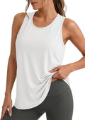 MAGCOMSEN Women's Sleeveless Workout Tank Tops - UPF 80+ Dry Fit Athletic Gym Wear for Summer
