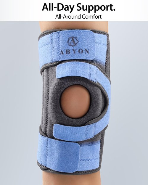 ABYON Knee Brace - Adjustable Support for Meniscus Tear & ACL Injuries | 360° Wraparound Design