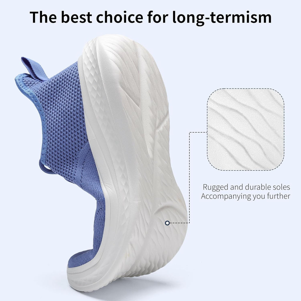 VAMJAM Men's Running Shoes - Lightweight Slip-On Breathable Gym Sneakers | Non-Slip Mesh Design