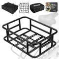 RAYMACE Rear Rack Bike Basket with Cargo Net and Liner Large Bicycle Basket Perfect Mount for Electric Bike