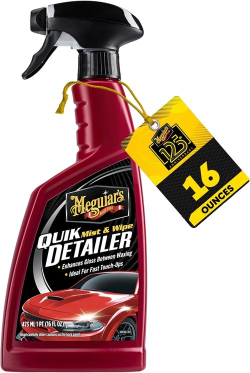 Meguiar's Quik Detailer - Easy Car Spray Detailer for Dust & Smudges | Enhances Shine, 16 Oz