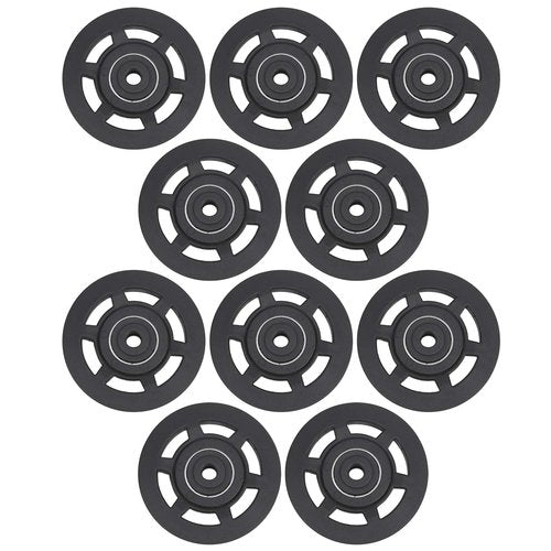 Keenso Bearing Pulley Wheel, 10Pcs/Set 95mm Pulley Universal Nylon Bearing Pulley Wheel Replacement Gym Fitness Equipment Combination fitness products