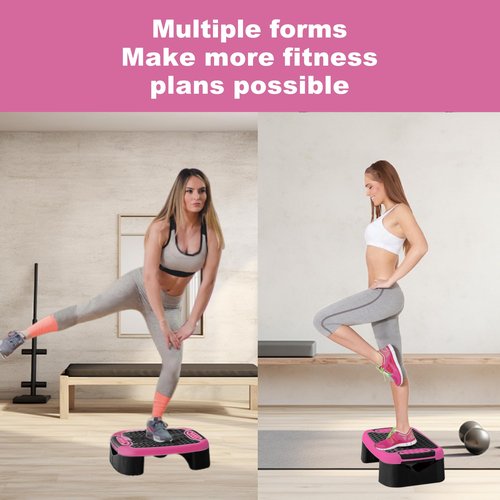 4-In-1 Balance Board and Stepper Exercise Platform - Aerobic Step Adjustable Home Workout Slant Board, Non Slip Soft cushion - With Home Workout Suggestions