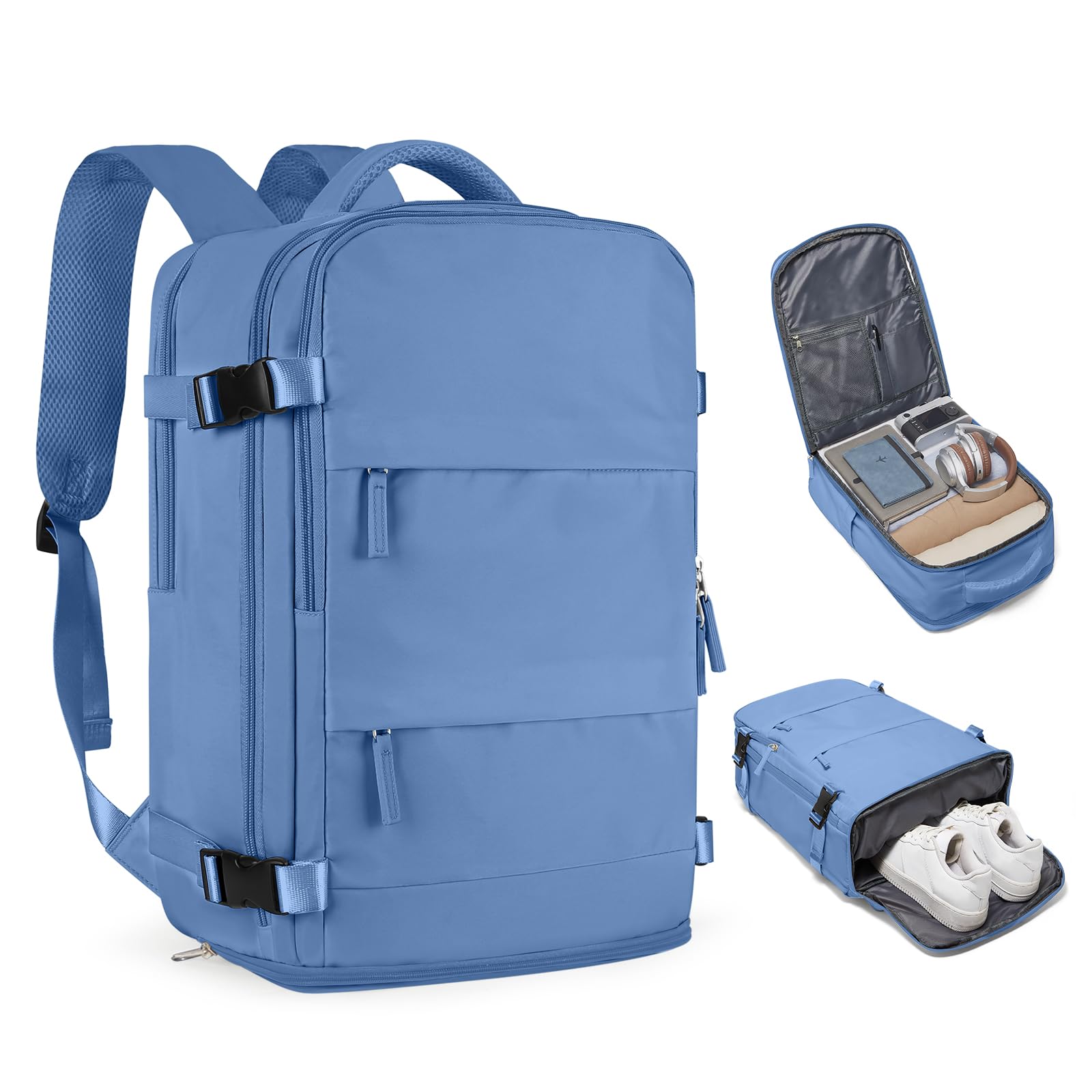 coofay Large Travel Backpack For Women Men Airline Approved Carry On Backpack Flight Approved Waterproof Sports Luggage Backpack Casual Daypack Small Hiking Backpacks