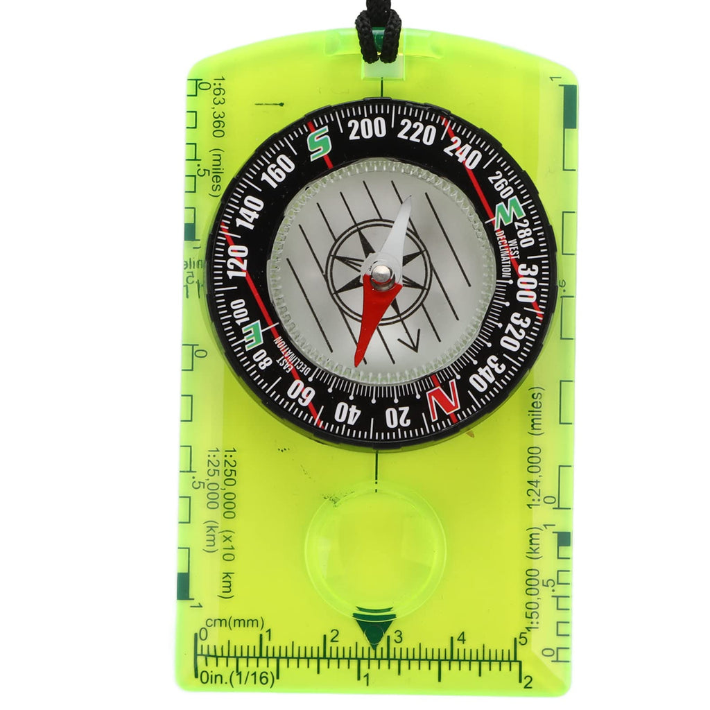 Hapivida Orienteering Compass, Professional Lightweight Map Compass with Magnifying Glass 360° Rotating Bezel 1:24000 Scale Acrylic Base Plate for Hiking Backpacking Navigation Outdoor Adventures