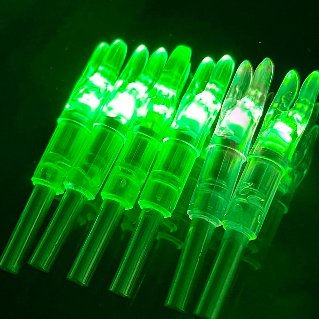 S Lighted Nocks - 12-Pack or 6-Pack Lighted Arrow Nocks for Archery Hunting | .244/6.2mm with Screwdriver Included