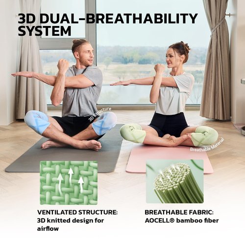 aoFIT Compression Knee Brace for Women & Men, 2 Pack AOCELL Knee Sleeve Support for Knee Joint Pain Relief, ACL, Meniscus Tear, Arthritis - Breathable for Workout, Running, Gym, Sports, Fitness XXL