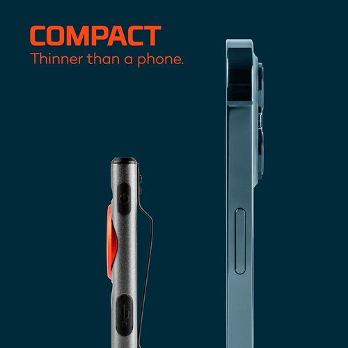 NEBO SLIM Mini Rechargeable Pocket Light - 250 Lumens, 2 Modes, Magnetic Base, Lightweight & Water Resistant