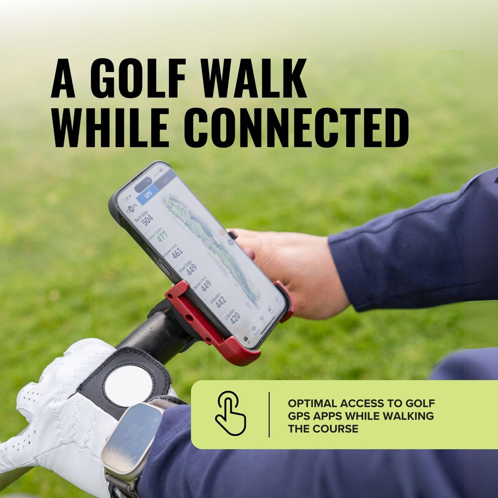 Stripebird - 2.0 Golf Push Cart Mount for Magnetic Accessories (Black) - Push Cart Strap for Quick and Easy Access of Golf Gear - Cell Phone Holder for Golf Cart - Phone Holder for Golf Cart
