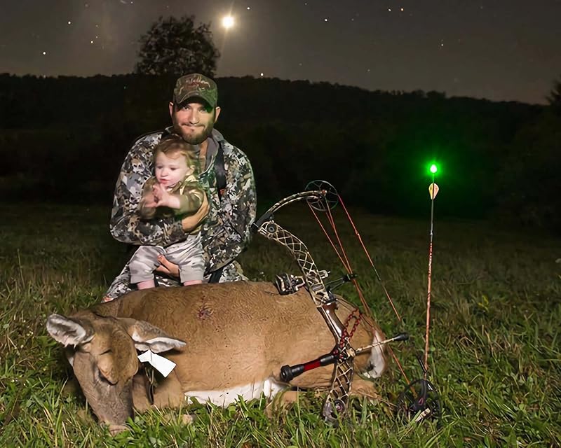 Lighted Nocks for Arrows 6-Pack Green .244"/.204"/ .165/.233/.246 Archery Illumilocks LED
