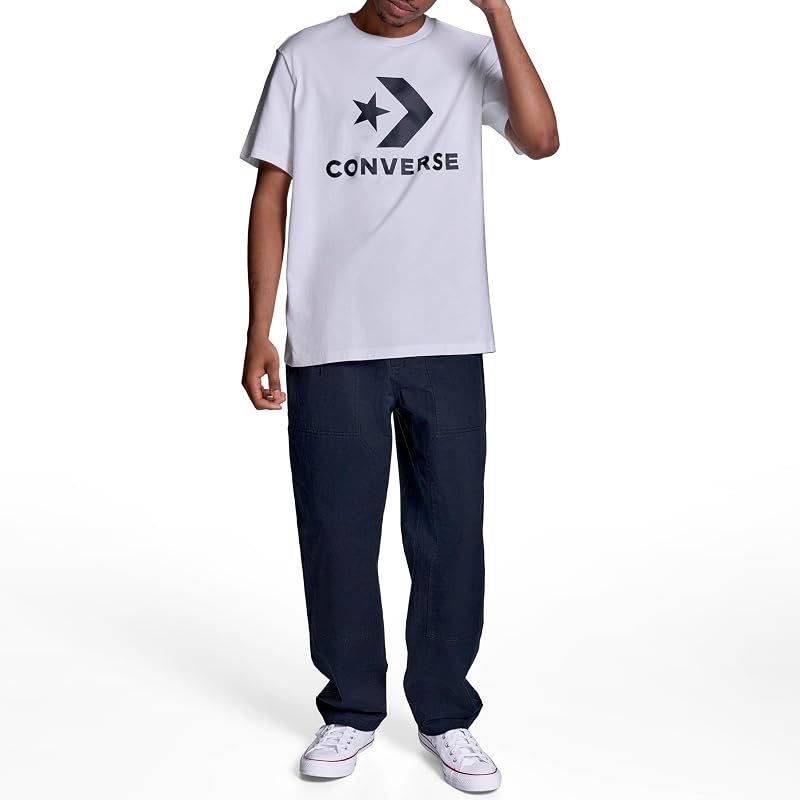 Converse Mens Star Chevron Tee - White, Large
