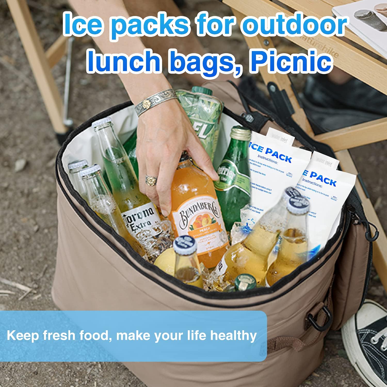 Skiennix Gel Ice Packs - 12 Reusable Cold Packs for Cooling Vests, Injuries & Food Preservation