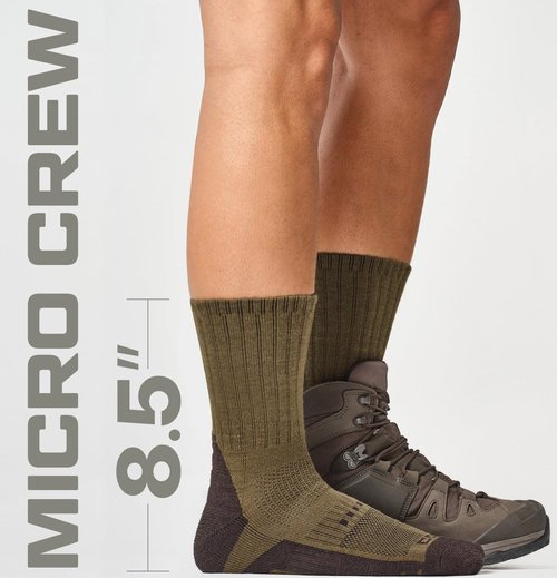 CQR Wool Hiking Socks - 3 Pack Mid Calf Crew | Moisture-Wicking & Breathable Tactical Cushion Socks